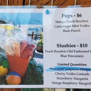 SLUSHY MENU!!!!!