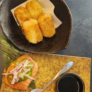 Spicy tuna crispy rice ($16)