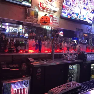 a bar with a lot of beer
