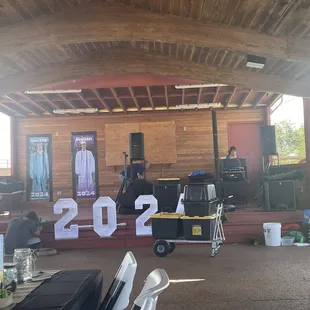 Stage in private pavilion
