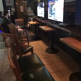 Multiple spots to post up and play games.