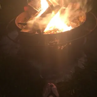 Love the fire in the back yard!