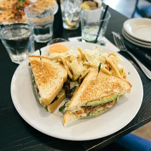 B.L.T.A with truffle fries