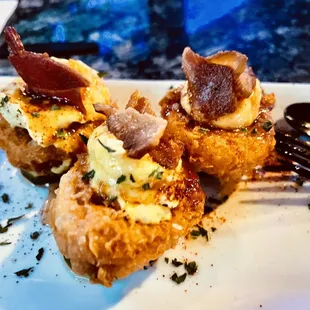 &quot;&quot;The Hideout&quot; Fried Deviled Eggs with Bacon