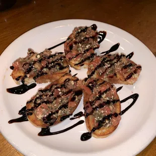 a plate of appetizers