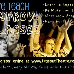 We teach classes, and a new level one class starts every month.