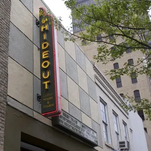 Our fantastic sign on Congress Ave. (We're the 'theatre' part)