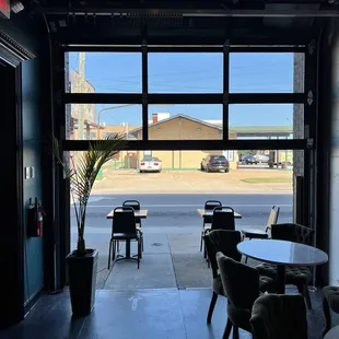 Patio Seating with Garage door