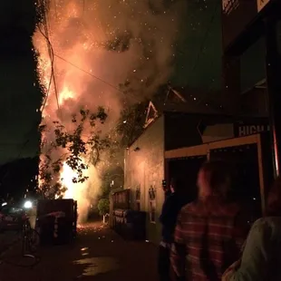 HIGH DIVE ON FIRE. ITS A &quot;hot spot&quot;