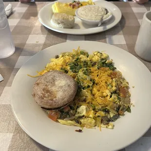 Veggie Omelette Trash Plate