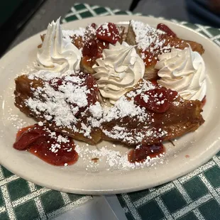 Stuffed French Toast with strawberries