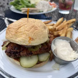 Nashville crispy chicken sandwich