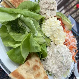 Lettuce wraps - egg salad, chicken salad and tuna salad