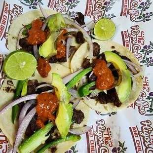 two tacos on a plate