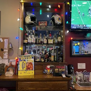 a football game on tv