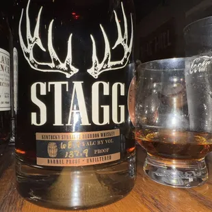 a bottle of stagg