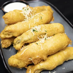 a plate of fried food