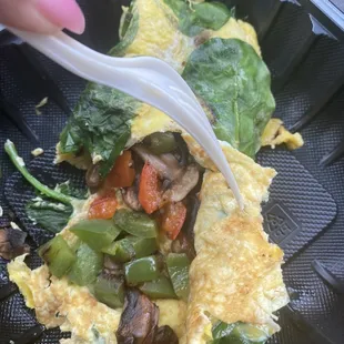Rushed Veggie omelet