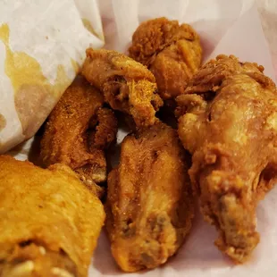 Dry cajun wings, extra crispy