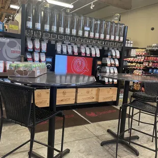 tables and chairs in a store