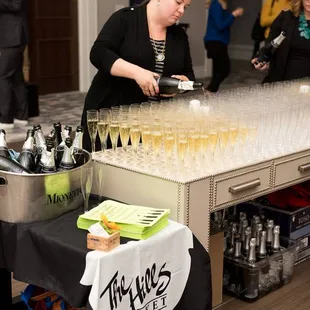 Bubbly for toasts at Yelp&apos;s Phony Matrimony!