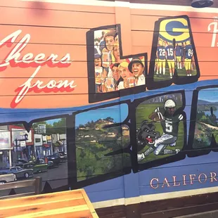 La Mesa postcard mural