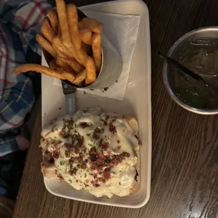 Open face turkey and cranberry sandwich