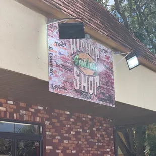 the front of the building