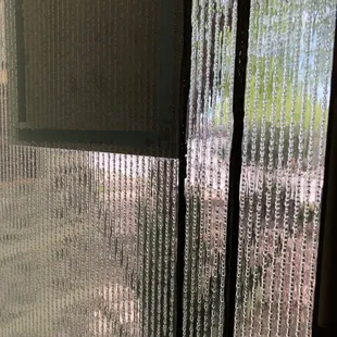 Raindrop windows at the entrance.