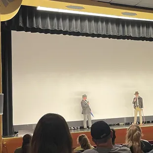 Henry Jones and Indiana Jones skit before the movie