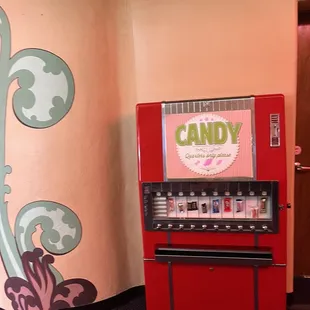 Candy machine filled with candy from another era just for fun!