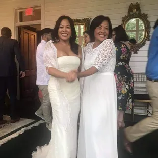 My sister and I in the Green Room