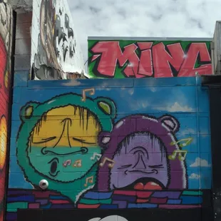 graffiti on the side of a building