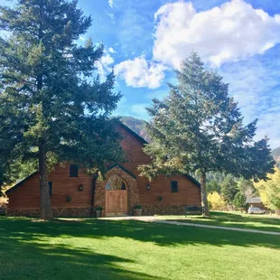 Historic Pinecrest Chapel is nestled in the pines just a minute walk up the road from the event center.
