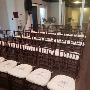 Interior ceremony setup