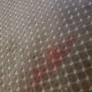 Huge stain in middle of living room carpet.