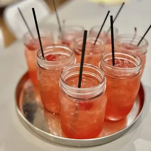 Signature cocktails at the bar