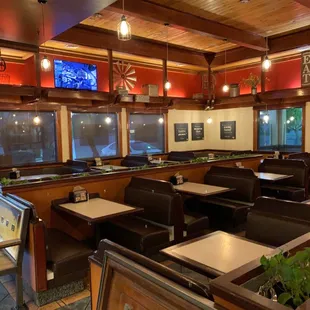 the interior of the restaurant