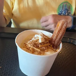 Churro with Ice Cream