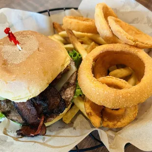 7/9/24 Burger combo (with drink that Hubby hijacked)