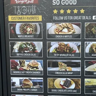 menu, crepes