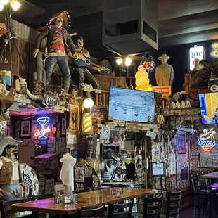 the interior of a bar