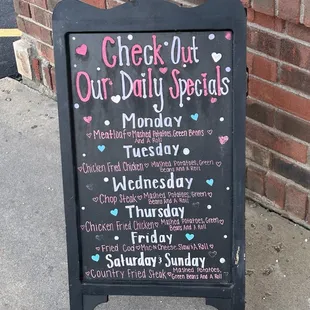 Daily specials