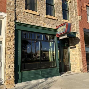 the front of the restaurant