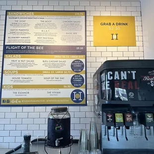 Menu; actually a big fan of Real Sugar Soda, a local company to Texas. Nothing but real sugar, no weird ingredients.