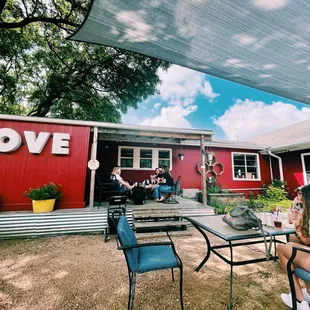 Outdoor seating area.