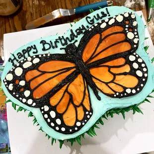 Custom butterfly cake