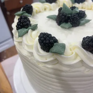 Fresh berry garnish and filling