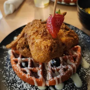 Red Velvet Chicken and Waffle