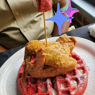 Red Velvet Chicken and Waffle